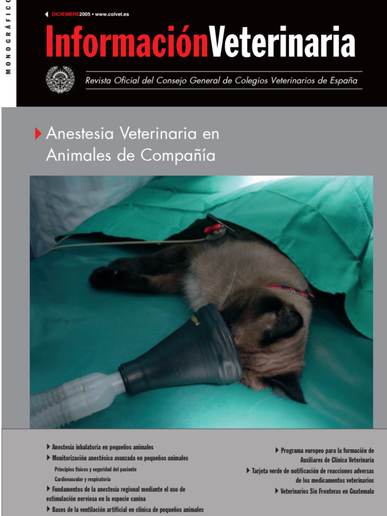 Anestesia Veterinaria en Animales de compañía - Información veterinaria